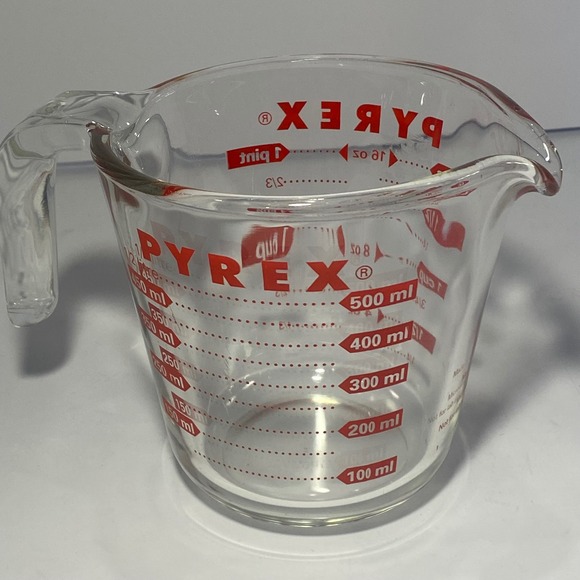 Pyrex Other - Pyrex Measuring Cup 2 Cup Clear Vintage Glass Red Markings USA Made